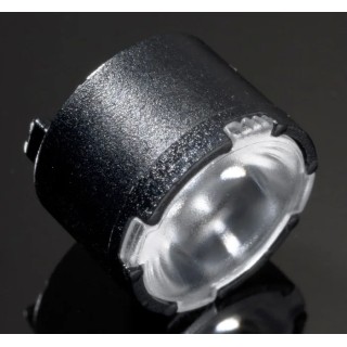 Ledil Lisa2 Series 1-Way LED Lens 36 to 46° Wide Angle Beam Polymethyl Methacrylate Black Diameter 9.9mm FP11002_LISA2-W-PIN