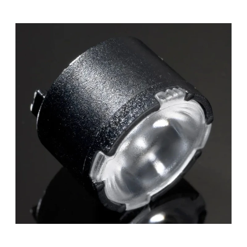Ledil Lisa2 Series 1-Way LED Lens 36 to 46° Wide Angle Beam Polymethyl Methacrylate Black Diameter 9.9mm FP11002_LISA2-W-PIN