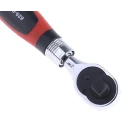 RS PRO 3/8 in Ratchet with Ratchet Handle, Chrome Vanadium Steel, Chrome Finish, 225mm Overall 829-6555