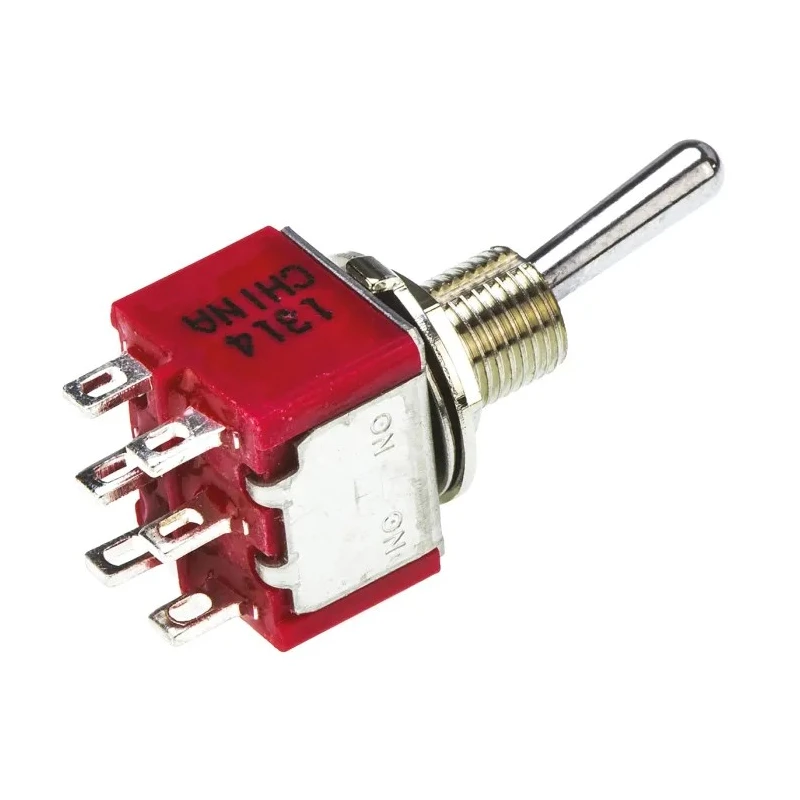 TE Connectivity Toggle Switch PCB Mount On-On DPDT Solder Terminal 28 V dc 240 V ac 2-1825138-8