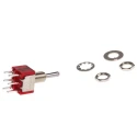 TE Connectivity Gemini A Series Toggle Switch, PCB Mount, Momentary-Off-Momentary, DPDT, Through Hole Terminal 1-1825139-7