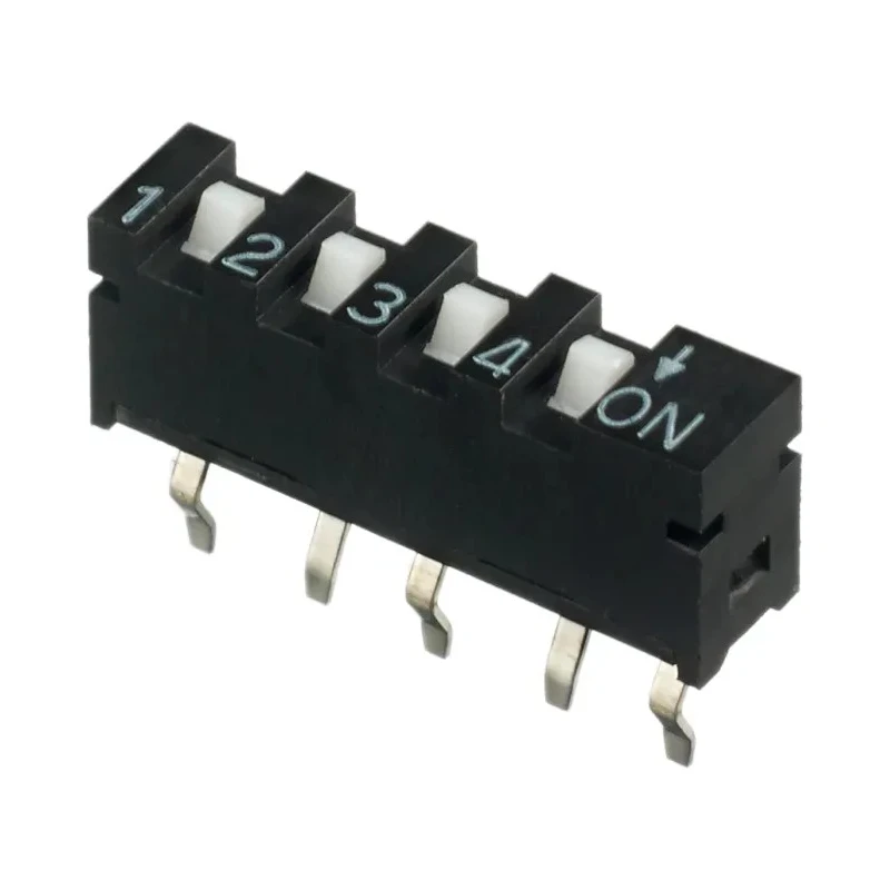 APEM Slide SIP Switch, Straight, Single in Line Actuator, Operation Force 800gf, Non-switching Rating 100mA 50Vdc SIP-04TV