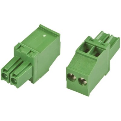 TE Connectivity Pluggable Terminal Block 2-Contact 3.5 mm Pitch 1 Row 300V 11A Polyamide Housing Male Connector 1986371-2