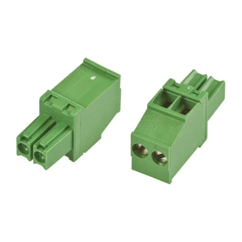 TE Connectivity Pluggable Terminal Block 2-Contact 3.5 mm Pitch 1 Row 300V 11A Polyamide Housing Male Connector 1986371-2