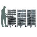 RS PRO 6 Tier Steel Frame Rubber Wheel Shelf Trolley 600 mm Platform Length 400 mm Platform Width 250 kg Load 877-6809