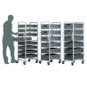 RS PRO 6 Tier Steel Frame Rubber Wheel Shelf Trolley 600 mm Platform Length 400 mm Platform Width 250 kg Load 877-6809
