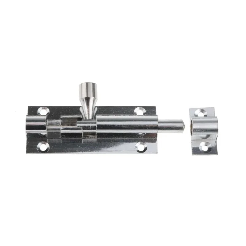 RS PRO Brass Chrome Plated Straight Barrel Door Bolt 65mm 893-8669