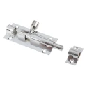 RS PRO Brass Chrome Plated Straight Barrel Door Bolt 65mm 893-8669