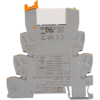 Phoenix Contact 21 Series Interface Relay, DIN Rail Mount, 48V DC Coil, SPDT Contact, 9.2mA Coil Current Model 2900301