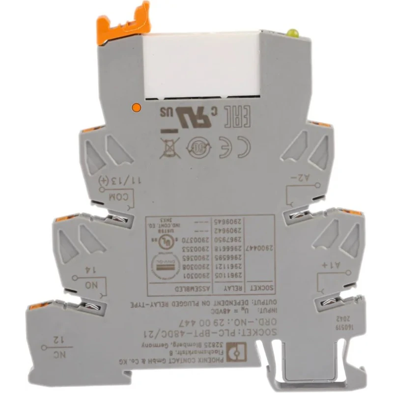 Phoenix Contact 21 Series Interface Relay, DIN Rail Mount, 48V DC Coil, SPDT Contact, 9.2mA Coil Current Model 2900301