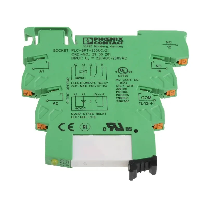 Phoenix Contact Electromechanical Interface Relay, DIN Rail Mount, 230V AC/DC Coil, SPDT, 3.2mA Coil Current, 10mA 2900305