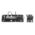 RS PRO Steel Padlockable Epoxy Black Brenton Pad Bolt Door Bolt 100 mm 893-8688