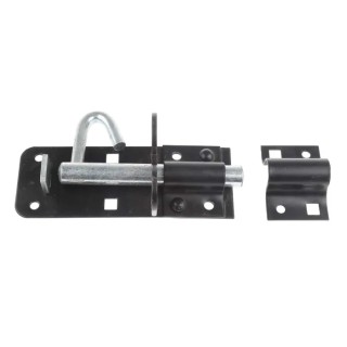 RS PRO Steel Padlockable Epoxy Black Brenton Pad Bolt Door Bolt 100 mm 893-8688