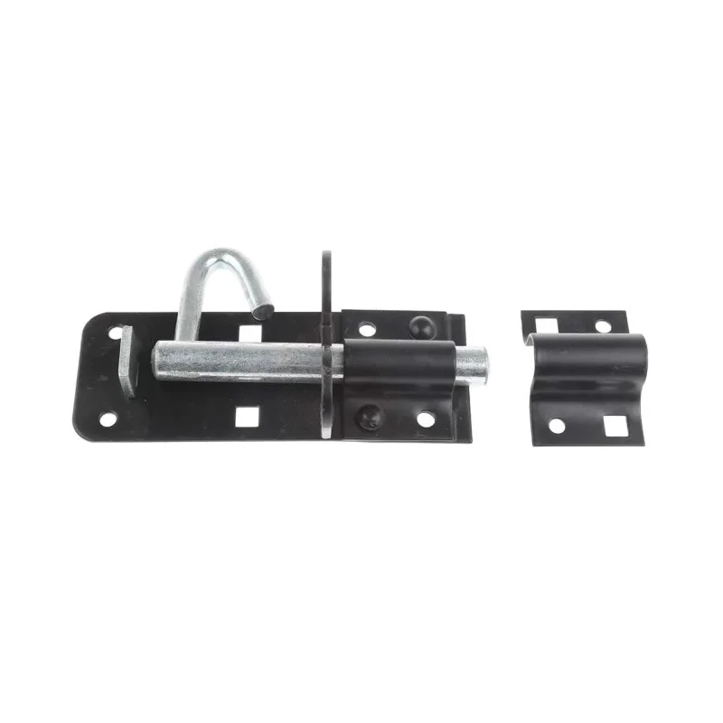 RS PRO Steel Padlockable Epoxy Black Brenton Pad Bolt Door Bolt 100 mm 893-8688