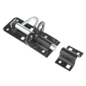 RS PRO Steel Padlockable Epoxy Black Brenton Pad Bolt Door Bolt 100 mm 893-8688