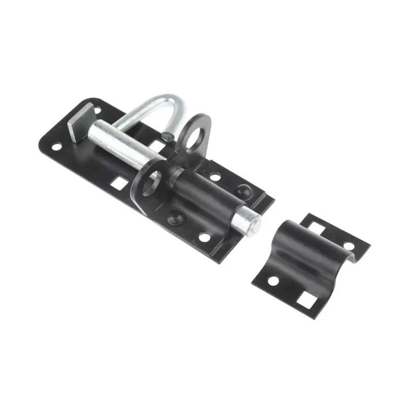RS PRO Steel Padlockable Epoxy Black Brenton Pad Bolt Door Bolt 100 mm 893-8688