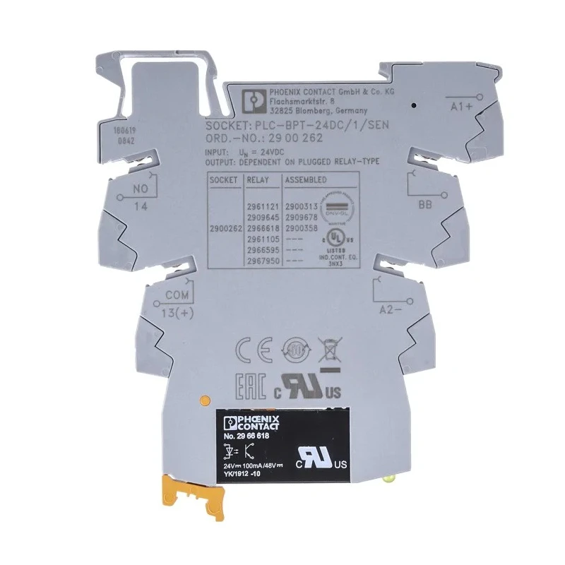Phoenix Contact Solid State Interface Relay PLC-OPT- 24DC/48DC/100/SEN DIN Rail Push-in 2900358