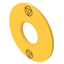 EAO Legend Plate Circular Plastic Yellow with EN ISO 13850 Symbol for 61 Series 61-9970.9