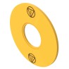 EAO Legend Plate Circular Plastic Yellow with EN ISO 13850 Symbol for 61 Series 61-9970.9