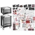 Facom 528 Piece Mechanical Tool Kit with 8 Drawer Roller Cabinet and Foam Inlay JET8.M160A
