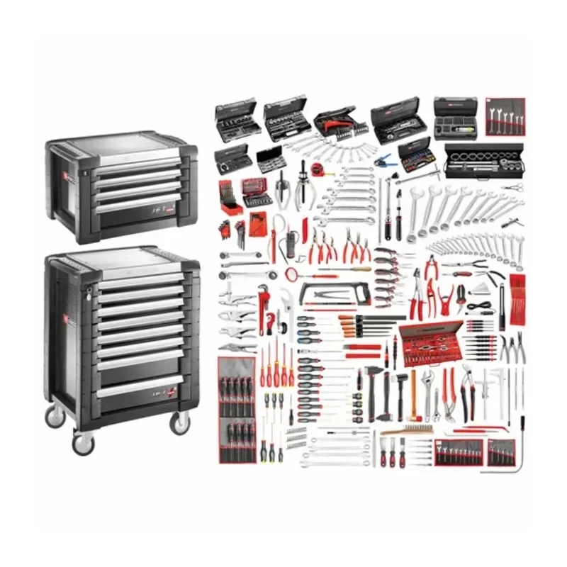 Facom 528 Piece Mechanical Tool Kit with 8 Drawer Roller Cabinet and Foam Inlay JET8.M160A