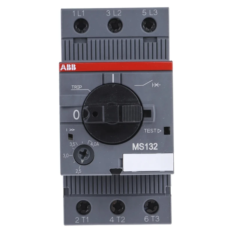ABB Motor Protection Circuit Breaker 2.5A, 4A, 3 Pole, 600V, IP20 MS132 1SAM350000R1008 MS132-4.0