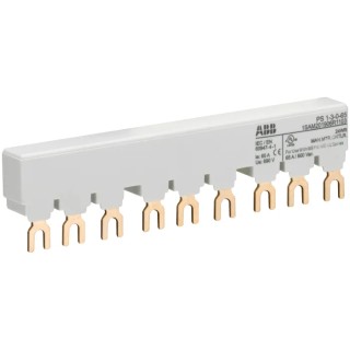ABB PS1 3 Phase Busbar 690 V AC, 250 V DC, 65A Current Rating, 17.5 mm Pitch 1SAM201906R1103 PS1-3-0-65