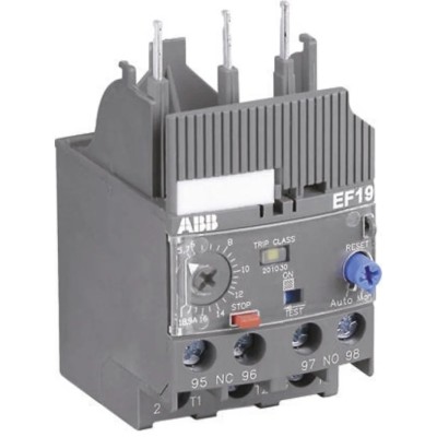 ABB EF19 Overload Relay 1 NO/1 NC, 0.3-1 A F.L.C, 1 A Contact Rating, 54 W Power Rating EF19