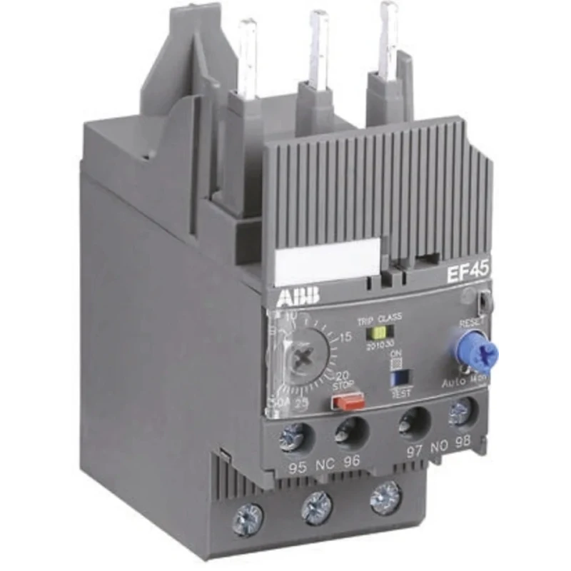 ABB Electronic Overload Relay 1 NO/1 NC, 15A-45A Adjustable Current Range, 45A Relay Contact Current, 527W Power Rating EF45