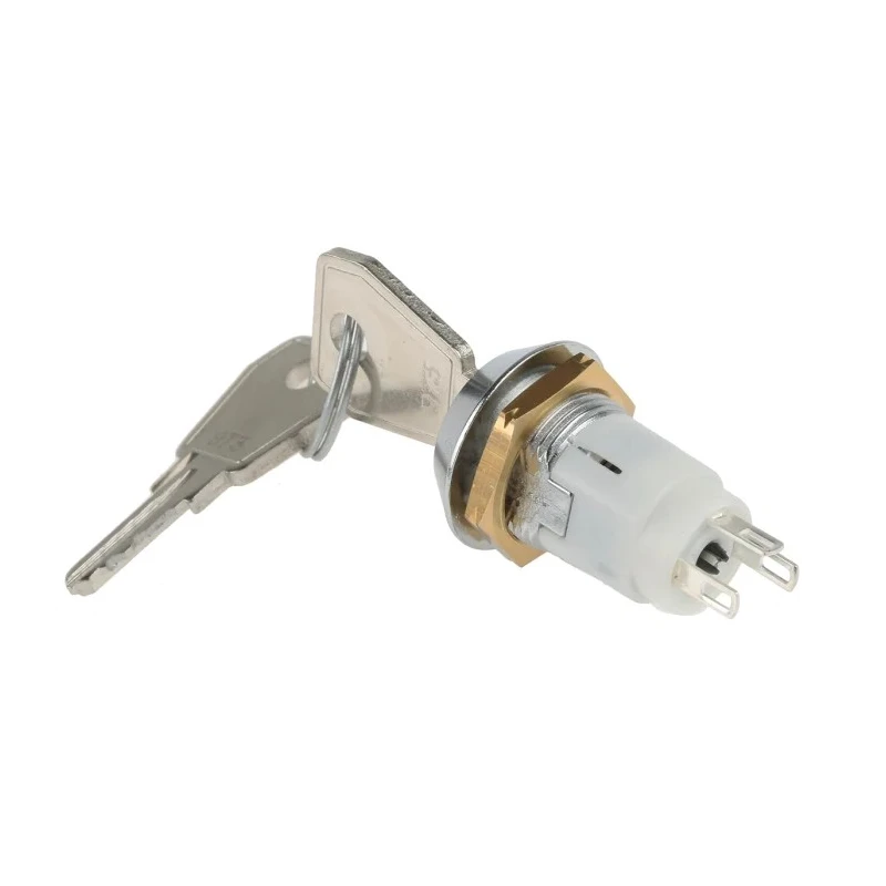 Lorlin 5A 3-Position SPCO Key Switch, Random Key, Fibreglass Reinforced Polyamide Housing SRL-5-F-D-2