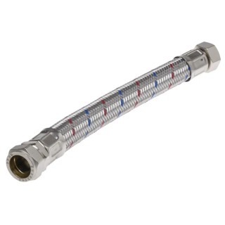 RS PRO Braided Hose Assembly Female 3/4 in BSP, 10 bar Pressure, 300 mm Length, EPDM & Brass 711-8498