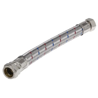 RS PRO Braided Hose Assembly Female 3/4 in BSP, 10 bar Pressure, 300 mm Length, EPDM & Brass 711-8498