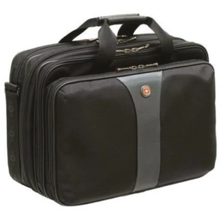 Wenger Legacy 17 in Briefcase Laptop Case Black Nylon 600655