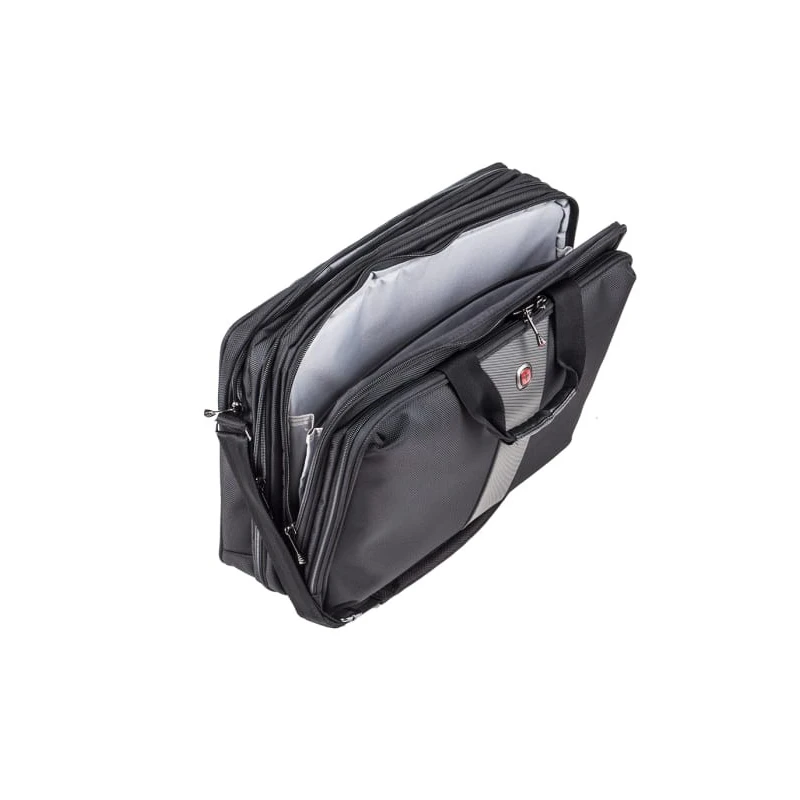 Wenger Legacy 17 in Briefcase Laptop Case Black Nylon 600655
