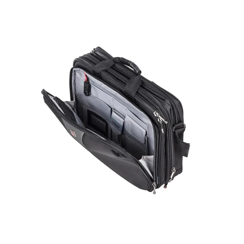 Wenger Legacy 17 in Briefcase Laptop Case Black Nylon 600655