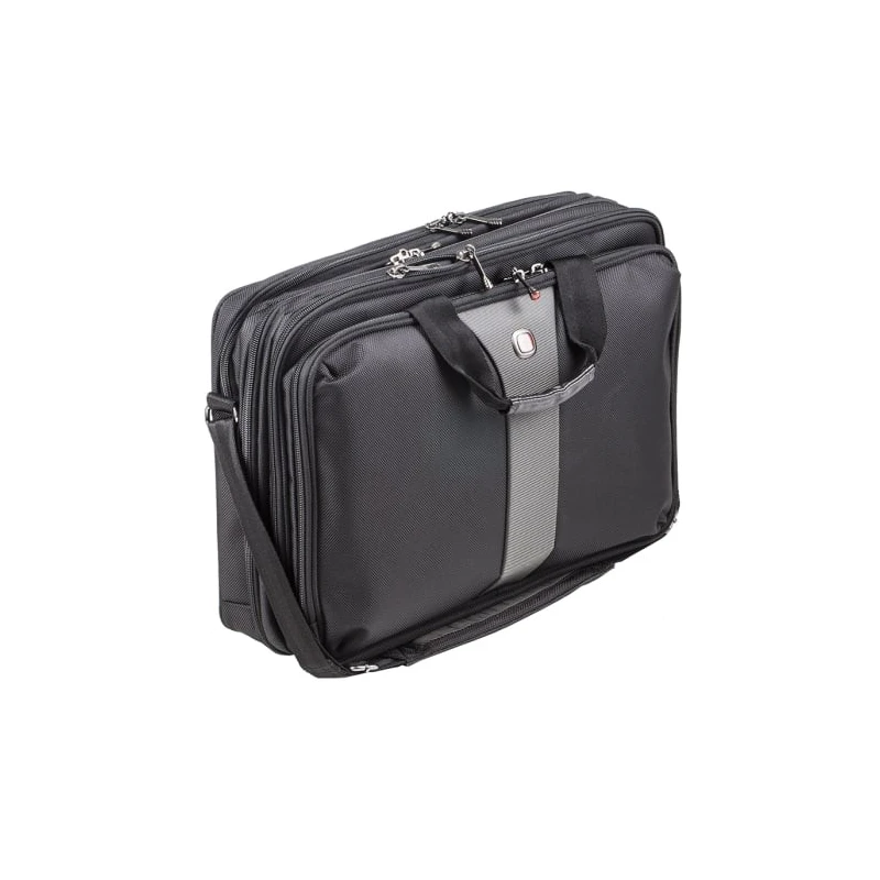 Wenger Legacy 17 in Briefcase Laptop Case Black Nylon 600655