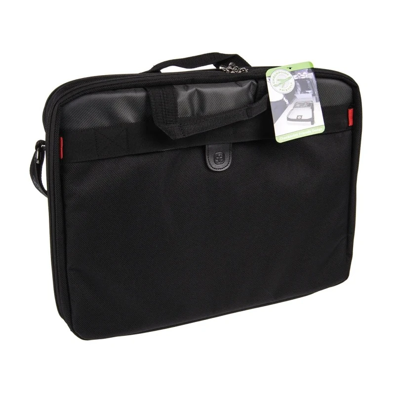 Wenger Legacy 17 in Black Nylon Briefcase Laptop Case with Double Compartments 600654