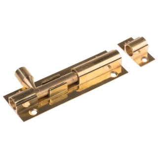 RS PRO Brass Barrel Door Bolt 75 mm, Brass Finish 893-8653