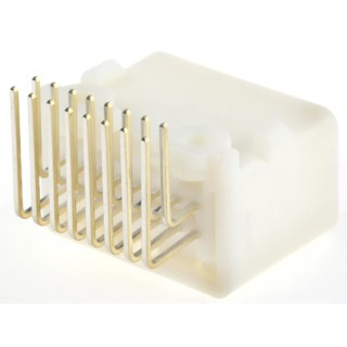 TE Connectivity MULTILOCK 025 Series Right Angle Through Hole PCB Socket 16-Contact 2 Row 2.2 mm Pitch Solder 1318382-2
