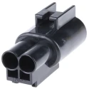 TE Connectivity .187 Series Automotive Connector Female Black Cable 2 Way Crimp Termination 176143-2
