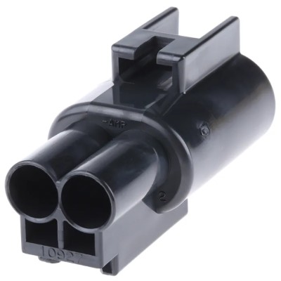 TE Connectivity .187 Series Automotive Connector Female Black Cable 2 Way Crimp Termination 176143-2