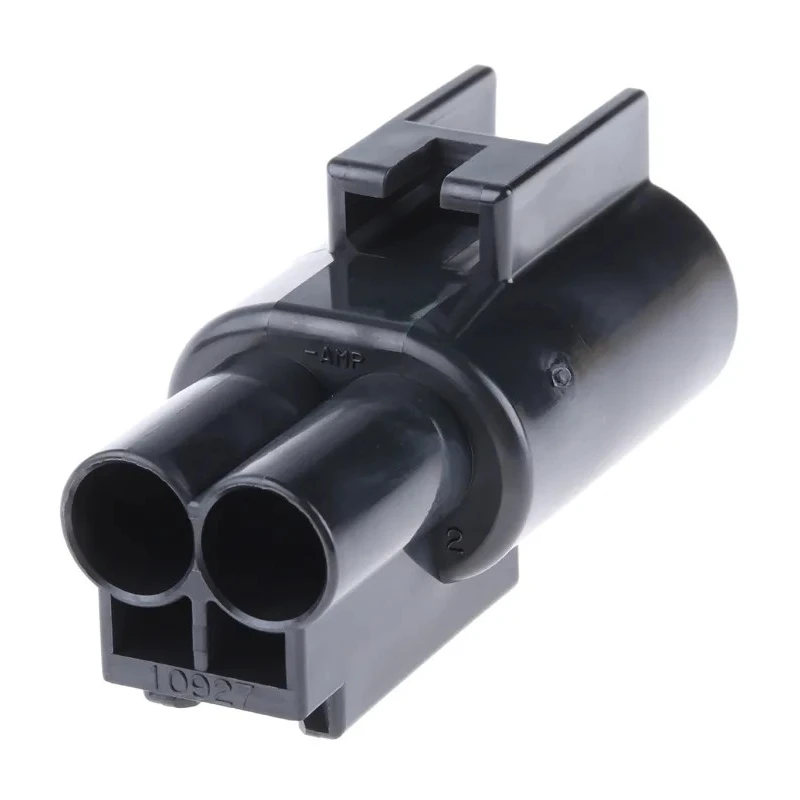 TE Connectivity .187 Series Automotive Connector Female Black Cable 2 Way Crimp Termination 176143-2