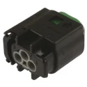 TE Connectivity Micro Quadlok System Automotive Connector Female Grey Cable 3 Way Crimp Termination 2-967642-1