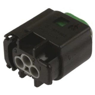 TE Connectivity Micro Quadlok System Automotive Connector Female Grey Cable 3 Way Crimp Termination 2-967642-1