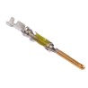 TE Connectivity Type III Series Male Crimp Terminal, 24 AWG Min Crimp, 20 AWG Max, Brass Contact, Gold Plated, 13A 66103-1