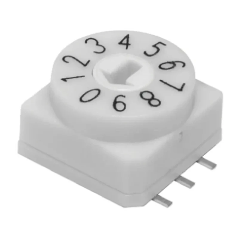 KNITTER-SWITCH Rotary Coded DIP Switch PCB Mount Rotary Actuator Solder Terminal SMR60016