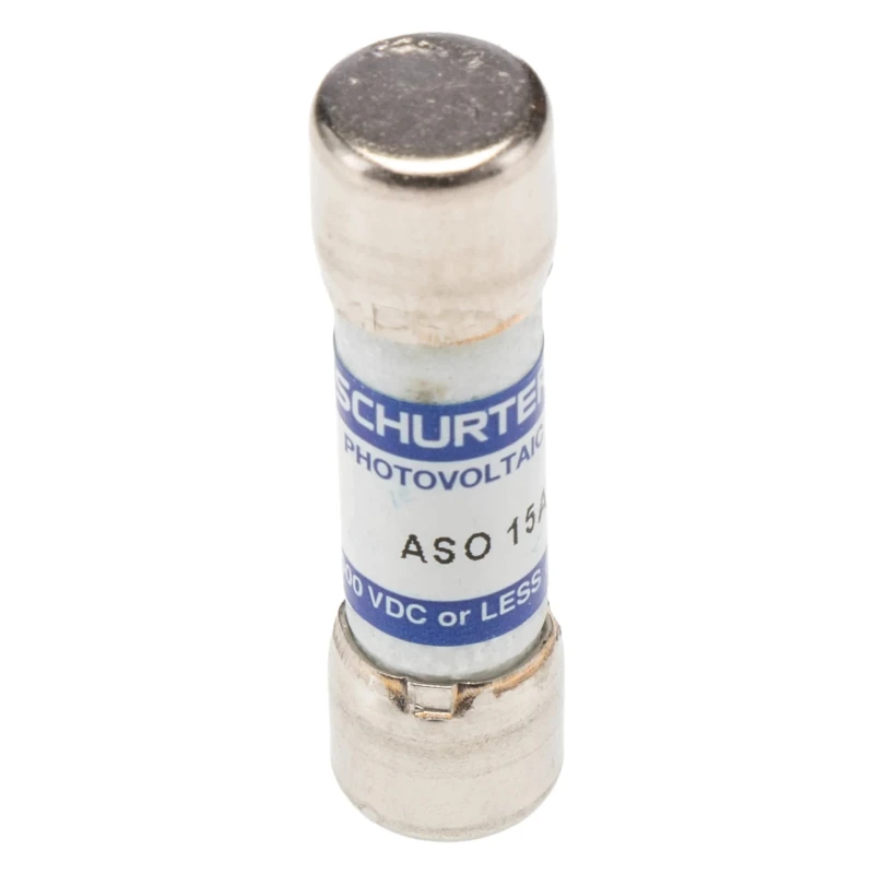 Schurter 15A F Melamine Cartridge Fuse 1kV dc, 10 x 38 mm, ASO 10.3x38 Series 0090.0015