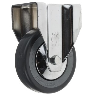 RS PRO Fixed Castor, 50 kg Capacity, 80 mm Wheel Diameter, Rubber Wheel, 109 mm Height 712-4853