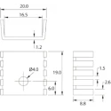 AAVID THERMALLOY TO-220 Packages Heatsink, Black Anodised Finish, 24°C/W Thermal Resistance, 19mm x 20mm x 8.8mm ML7G
