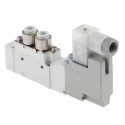 SMC Pneumatic Solenoid Valve, 5 Ports, One-Touch Fitting, 230V AC, 0.7 MPa Max Pressure SY5000